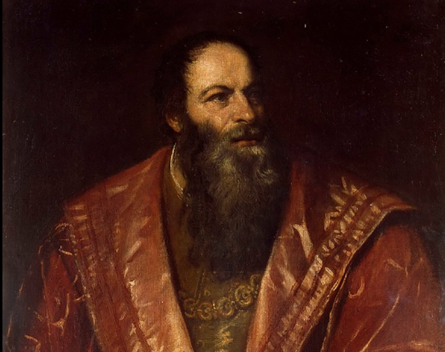 Pietro Aretino painted by Titian. Pitti Palace, Florence