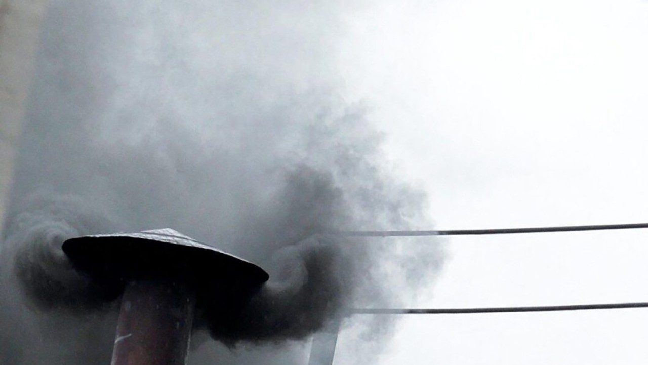 The first vote in the papal conclave resulted in black smoke, meaning the vote was inconclusive. Image credit: Vatican