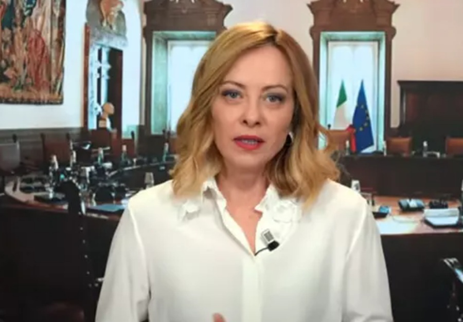 Meloni says Italy is loyal to US but not subordinate in interview. Image: still from Facebook vide