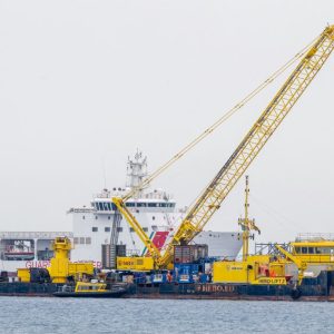 salvage operation of Bayesian superyacht during which a diver died Photograph: Giovanni Isolino/AFP/Getty Images