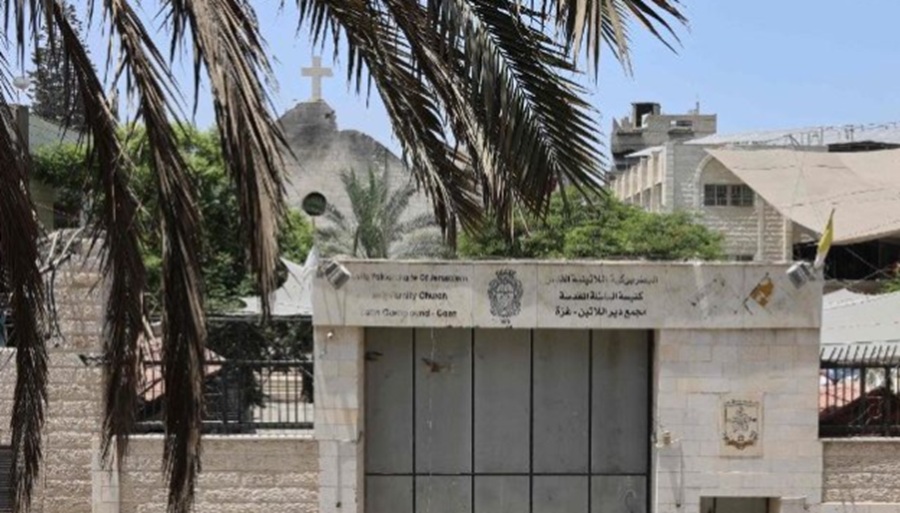 Gaza church hit by Israel . Image credit: AFP or licensors