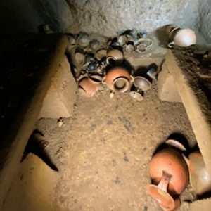 interior of the Etruscan tomb. Credit: Jerolyn Morrison