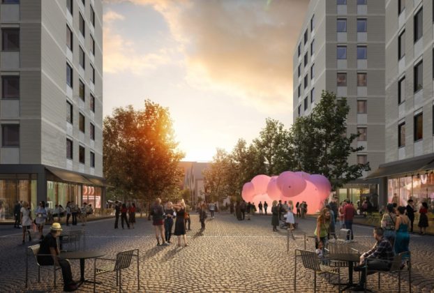 urban planning scandal in Milan includes the Olympic Village, shown © SOM | Pixelflakes