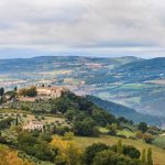 Rome Assisi tourist train this autumn celebrates olive oil. Pictured view from Todi in Umbria