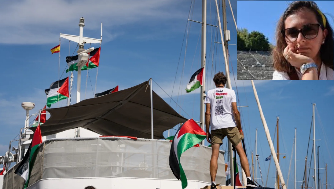 Flotilla expels journalist Francesca Del Vecchio before leaving Italy for breaking rules.