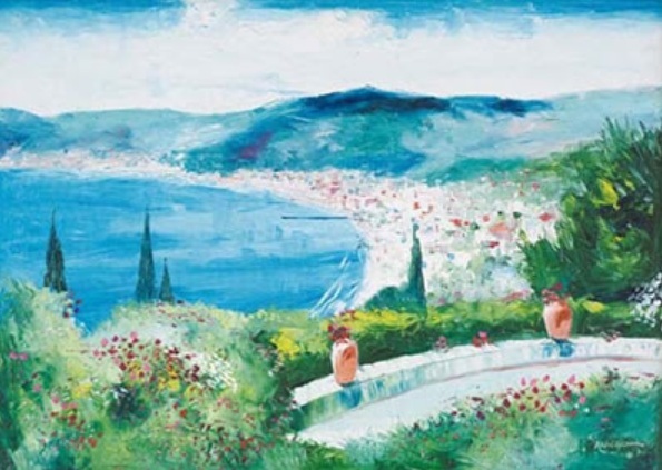Berrino landscape showing beauty of Alassio in Liguria
