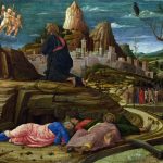 The Agony in the Garden painting by the Italian Renaissance artist Andrea Mantegna (c. 1431 - 1506 CE). Tempera on panel, c. 1460 CE. (National Gallery, London)