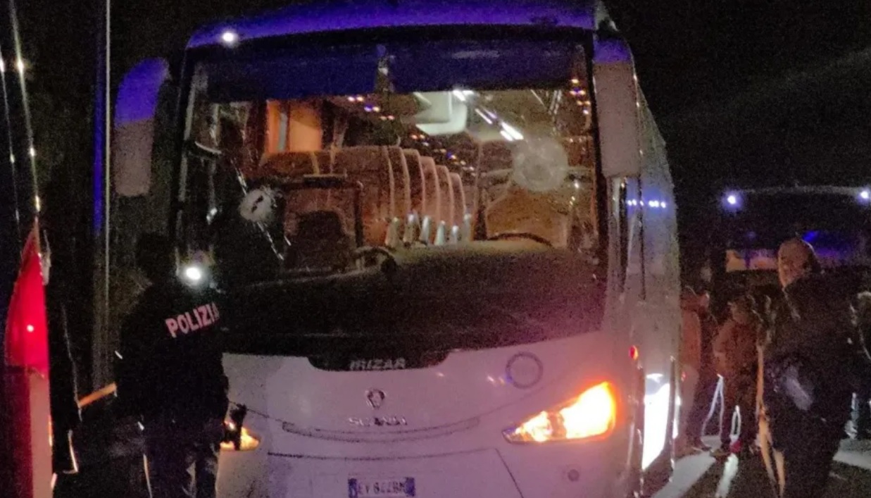 rieti fan admits throwing stone which killed bus driver. Image credit: EPA