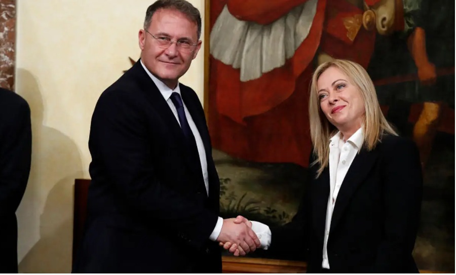 edmondo cirelli with giorgia meloni