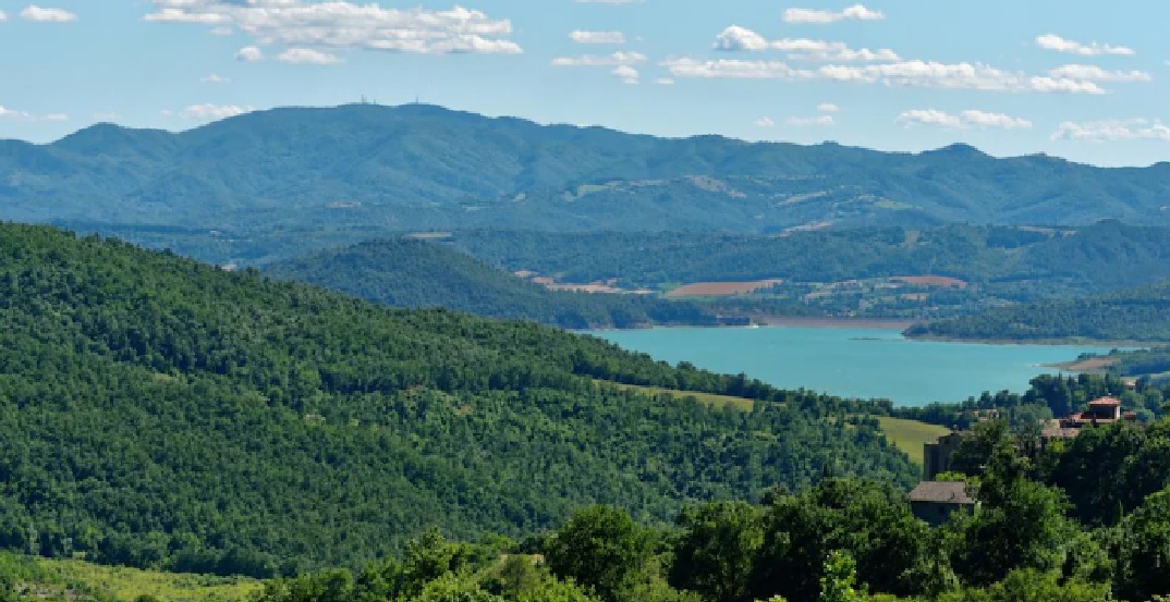 Two deared dead after helicopter wreckage located in woodland near Lake Montedoglio