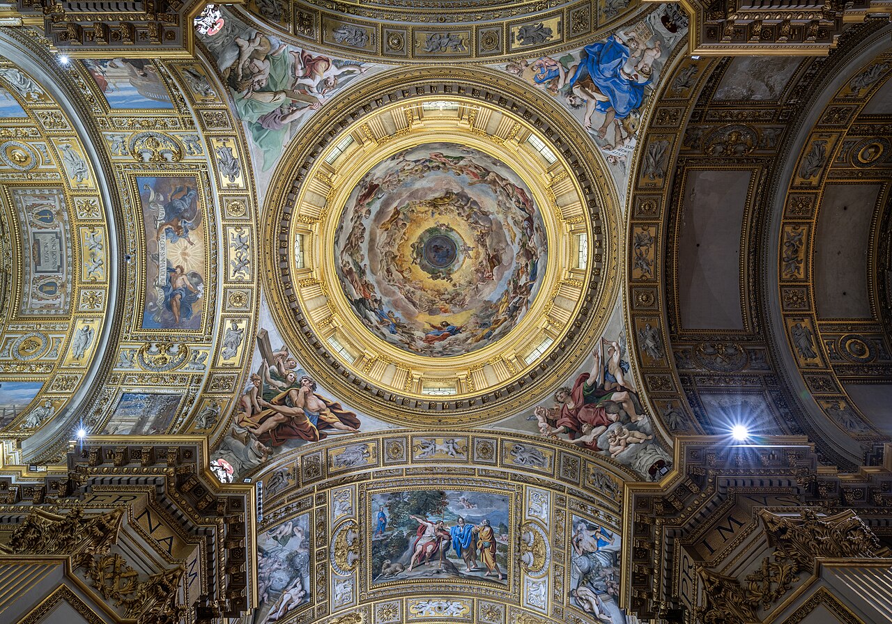 Frescoed Cupula of Sant'Andrea della Valle by Giovanni Lanfranco By Unknow author - Own work, CC BY 4.0, https://commons.wikimedia.org/w/index.php?curid=140418307
