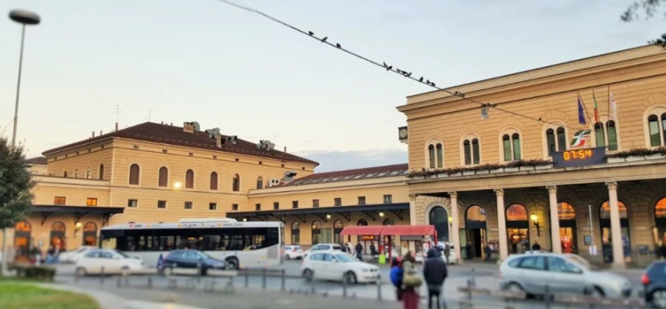Bologna train station where a train conductor was stabbed to death on 5th January 2026.