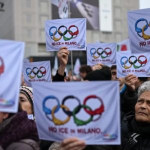 Anti-ICE protest in Milan Image credit: PIERO CRUCIATTI/AFP
