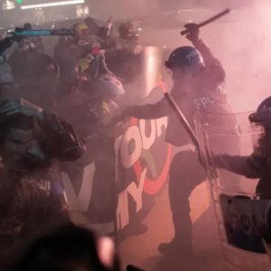 Milan protest results in violent clashes. Image credit: EPA/Shutterstock