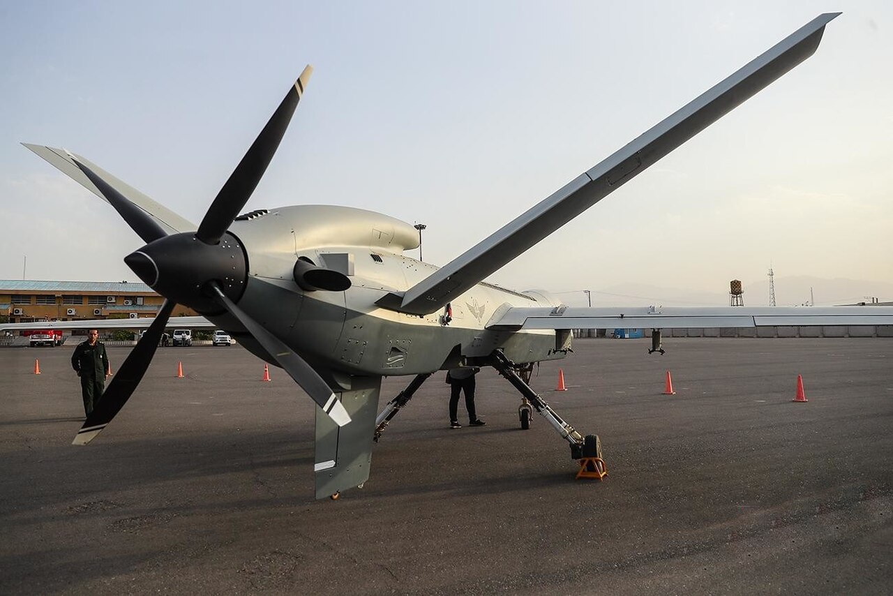 Iranian drone attack destroys Italian aircraft in Kuwait. Image shows Rear view of the Iranian Shahed 149 Gaza UCAV By Student News Agency, Attribution, https://commons.wikimedia.org/w/index.php?curid=135410556