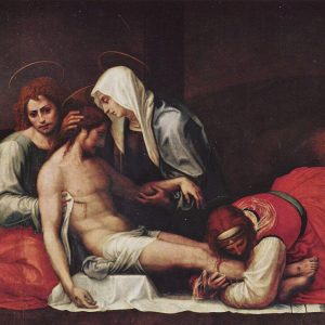 La Pieta by Fra Bartolommeo Por Fray Bartolomeo - The Yorck Project (2002) 10.000 Meisterwerke der Malerei (DVD-ROM), distributed by DIRECTMEDIA Publishing GmbH. ISBN: 3936122202., Dominio público, https://commons.wikimedia.org/w/index.php?curid=147745
