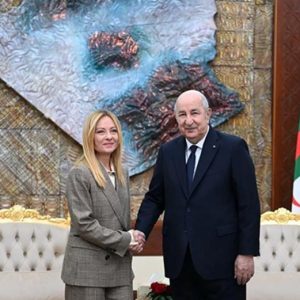 Meloni visits Algeria. Press handout