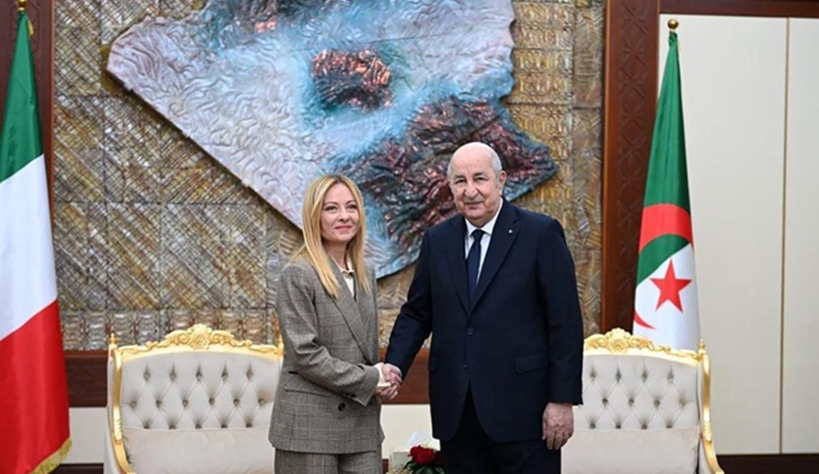 Meloni visits Algeria. Press handout