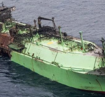 damaged Russian tanker could explode Image credit: Miguela XUEREB/Newsbook Malta/AFP
