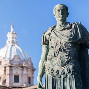 Bronze sculpture of Julius Caesar in Rome. Image credit: © Hornet83—iStock/Getty Images
