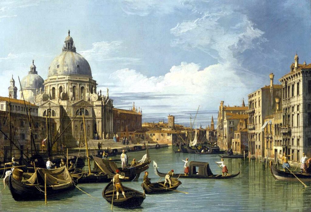 The Grand Canal Por Canaletto - Web Gallery of Art:   Imagen  Info about artwork, Dominio público, https://commons.wikimedia.org/w/index.php?curid=1008803