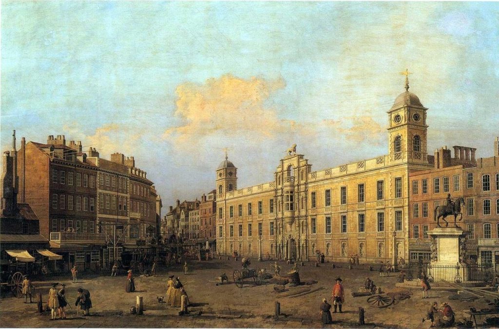 Northumberland House Por Canaletto - https://www.wga.hu/frames-e.html?/html/c/canalett/7/canal713.html, Dominio público, https://commons.wikimedia.org/w/index.php?curid=7079598