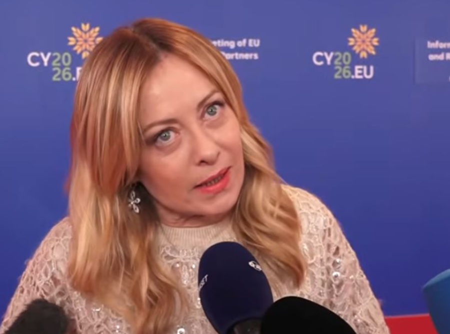 Meloni in Nicosia speaking to reporters about NATO, Trump and the US-Spain tensions