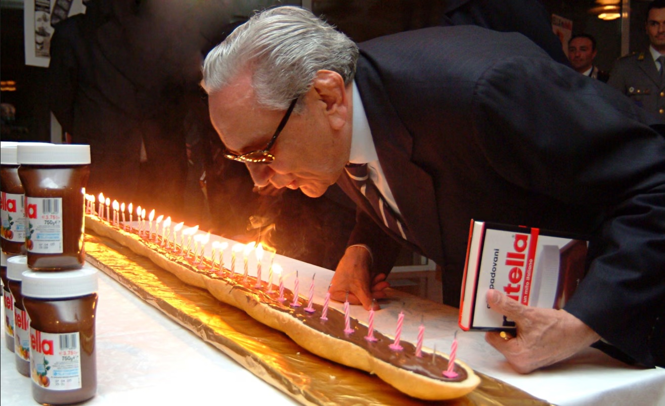 Michele Ferrero celebrating 40 years of Nutella