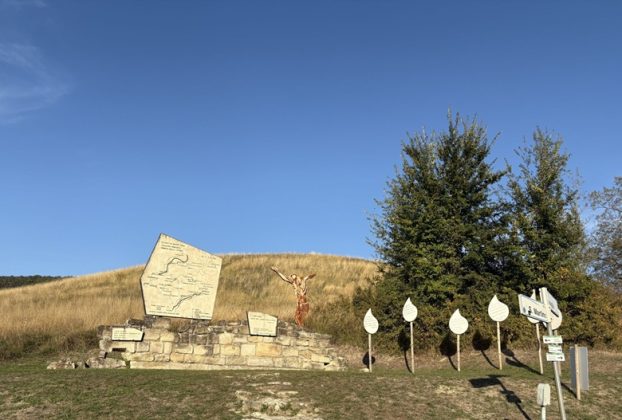 Final stage of the Cammino '44 route Memorial to Monte Sole massacre. Image credit: www.cammino44.it