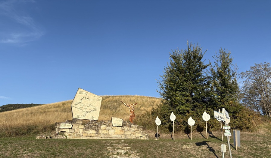 Final stage of the Cammino '44 route Memorial to Monte Sole massacre. Image credit: www.cammino44.it