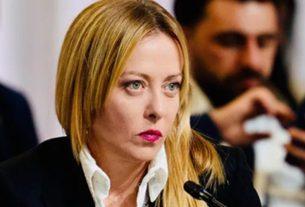 Meloni at EPC, Yerevan, 4 May 2026. Shre told reporters she didn't agree with proposed US troop withdrawal in Italy. Image Credit: Handle