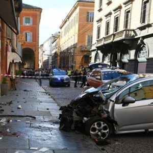 Car ramming in Modena leaves eight injured.
