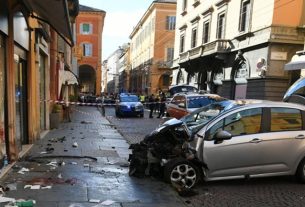 Car ramming in Modena leaves eight injured.