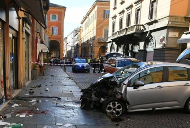 Car ramming in Modena leaves eight injured.
