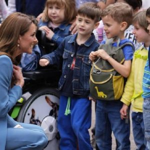 Princess of Wales with children in Reggio Emilia