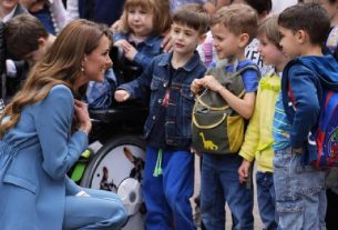 Princess of Wales with children in Reggio Emilia