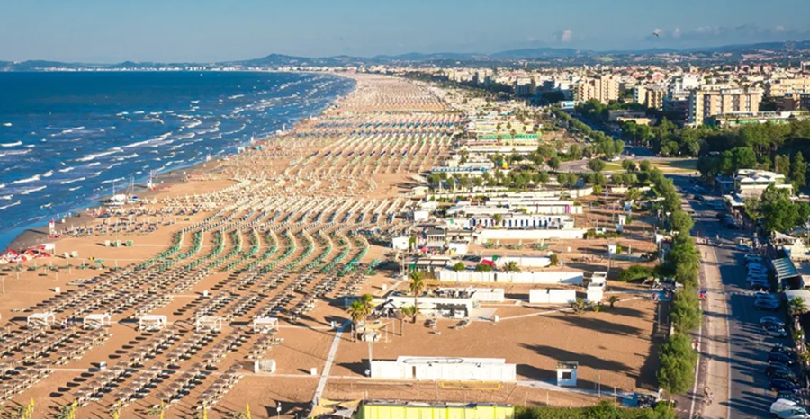 Rimini Beach pictured is among those with a Blue Flag for 2026