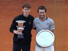 Sinner and Ruud with their trophies after Sinner won the 2026 Italian Open.