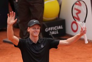Jannik Sinner beats Medvedev in the Italian Open semi-final 2026. Image credit: AP Photo/Andrew Medichini
