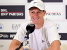 Jannik Sinner in his press conference after beating Djokovic record of straight wins Image credit: Foro Italico