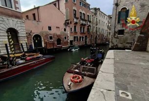 young man drowns in venice canal. Image credit: vigili del fuoco
