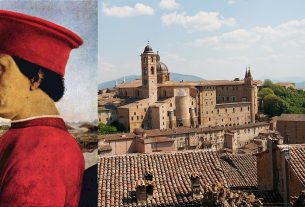 Federico de Montefeltro e Urbino-duomo_e_palazzo_ducale