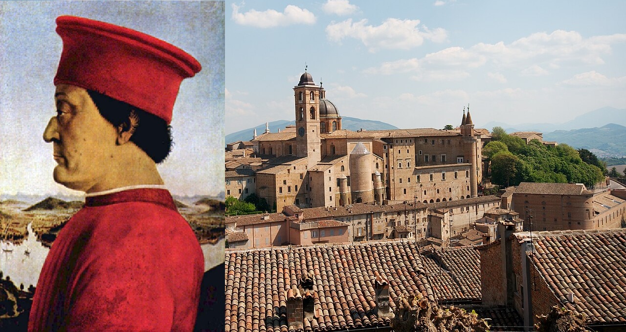 Federico de Montefeltro e Urbino-duomo_e_palazzo_ducale