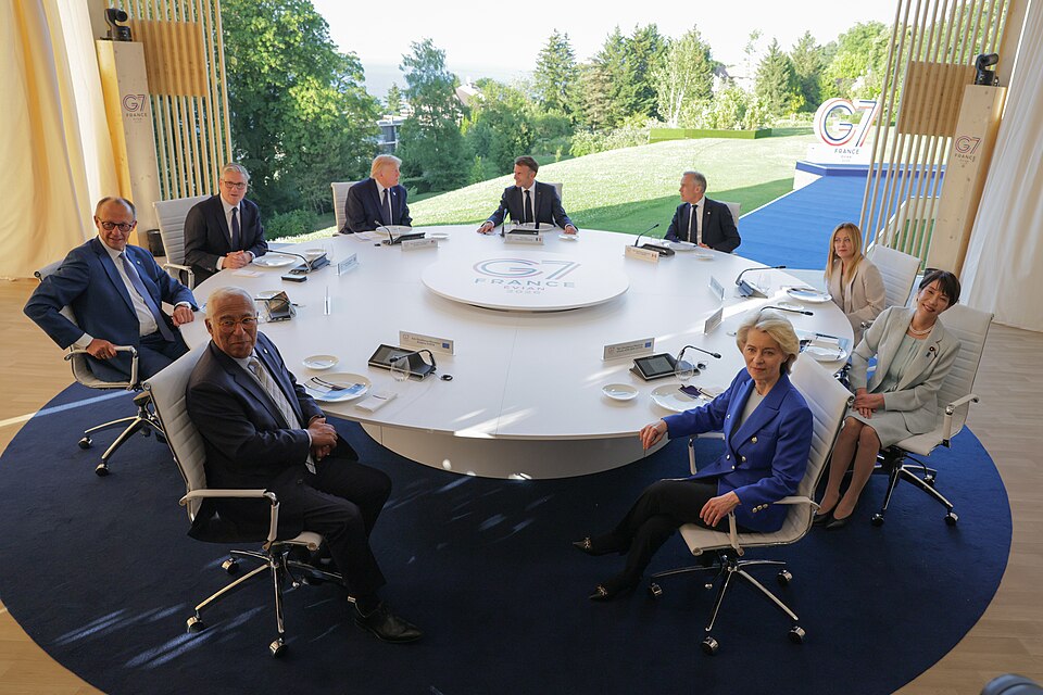 G7 meeting in France - fence mending talks between Meloni and TRump. © European Union, 2026, CC BY 4.0 , via Wikimedia Commons