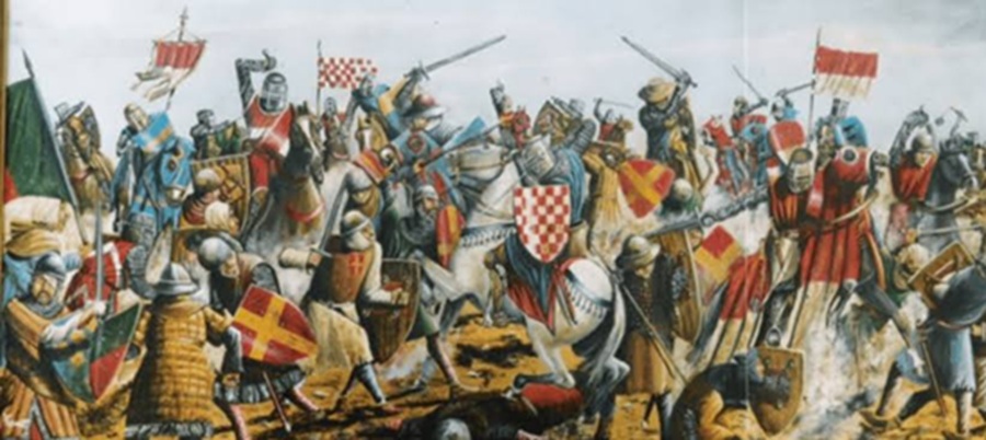 depiction of the Battle of Campaldino