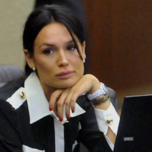 Nicole Minetti pardon is upheld by Milan prosecutor. Minetti seen in court.