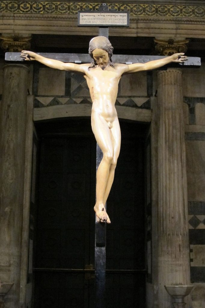 Crucifix in Basilica Santo Spirito, Florence. Por I, Sailko, CC BY-SA 3.0, https://commons.wikimedia.org/w/index.php?curid=24595911