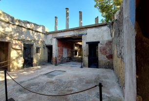 The restored House of the Carbonised Furniture at herculaneum. Image credit: Herculaneum Archaeological Park