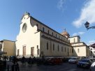 Basilica di Santo Spirito in Florence, where a Michelangelo crucifix hangs. Lucarelli, CC BY-SA 3.0 , via Wikimedia Commons