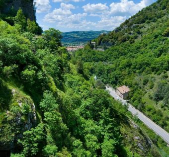 Forests are spreading across Italy. Gubbio in Umbria